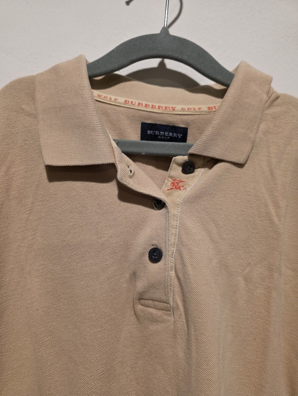 Burberry Golf Womens Medium Polo Casual Collar Jacket in Light Brown